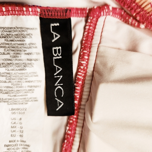 La Blanca Womens Sandbar Multi Strap Cross-Back Mio One-Piece Swimsuit Size 8 - Picture 2 of 7